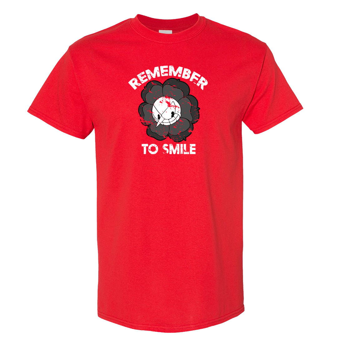 White Cement Reimagined 3s T Shirt | Remember To Smile, Red