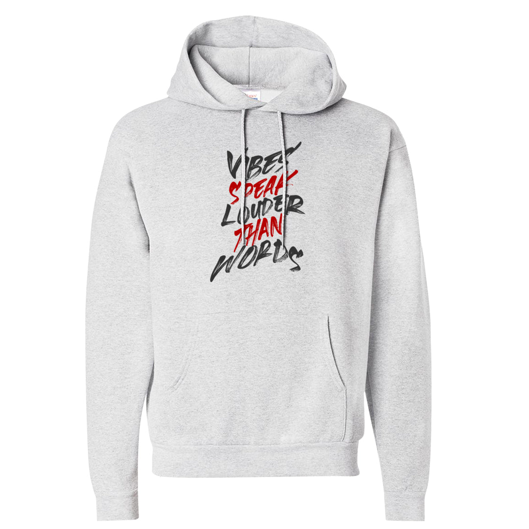 White Cement Reimagined 3s Hoodie | Vibes Speak Louder Than Words, Ash