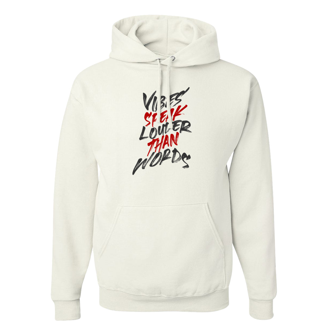 White Cement Reimagined 3s Hoodie | Vibes Speak Louder Than Words, White