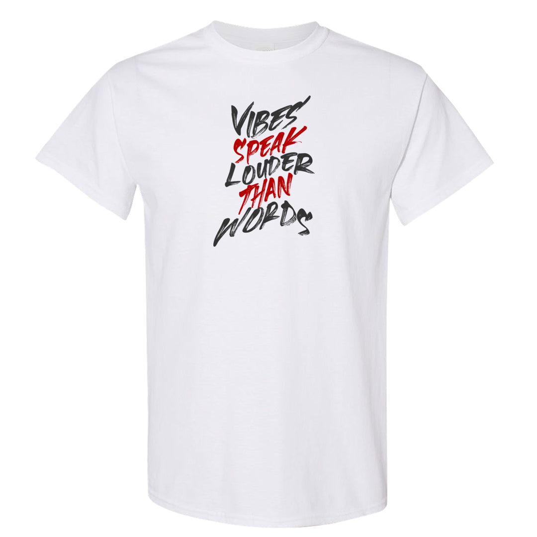 White Cement Reimagined 3s T Shirt | Vibes Speak Louder Than Words, White