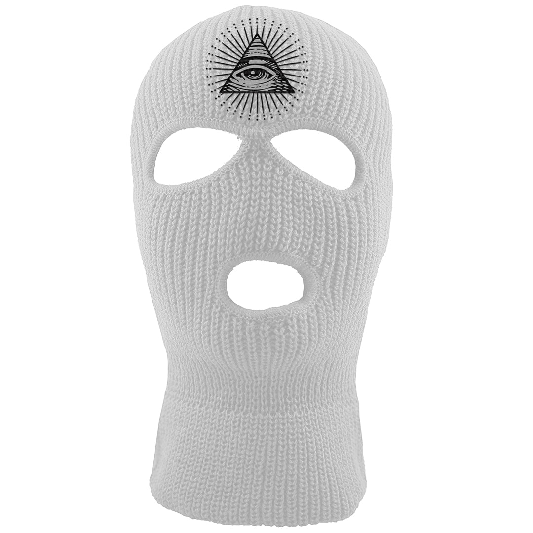 Black Canvas 4s Ski Mask | All Seeing Eye, White