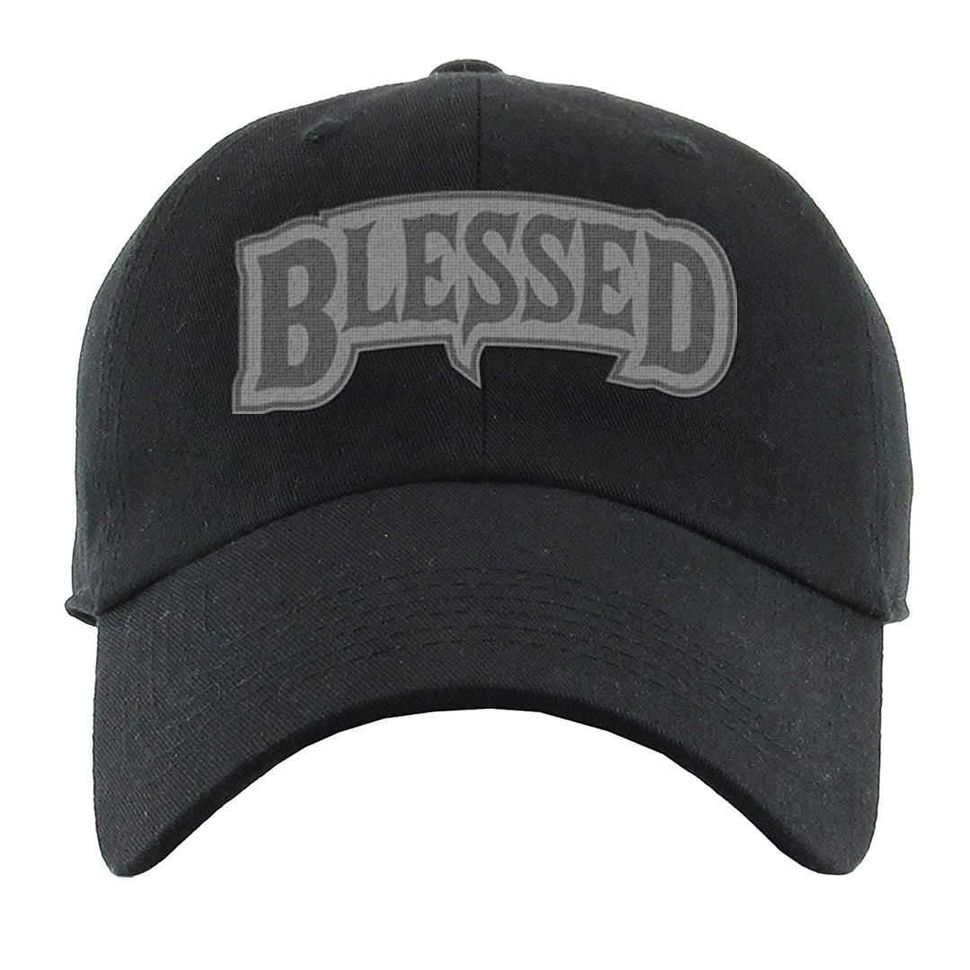 Black Canvas 4s Dad Hat | Blessed Arch, Black