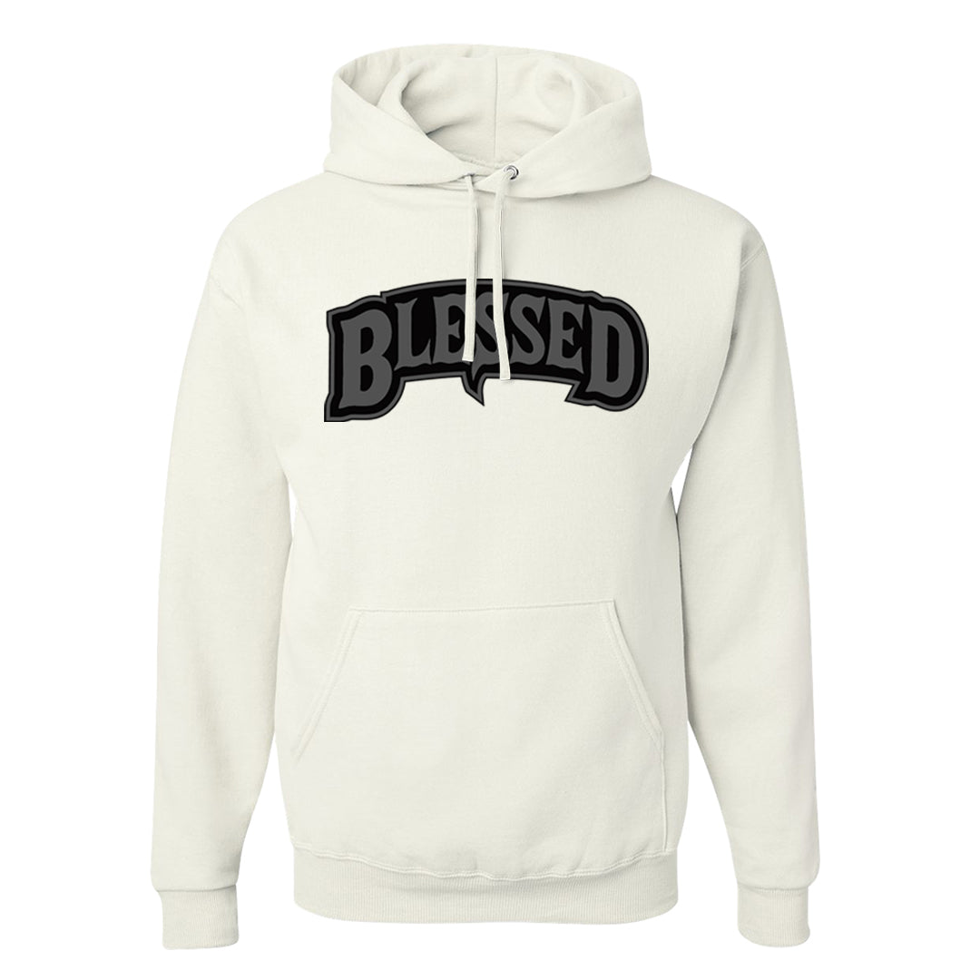 Black Canvas 4s Hoodie | Blessed Arch, White