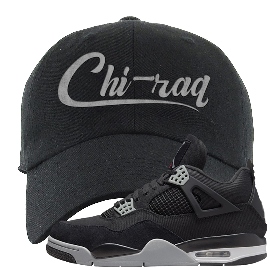 Black Canvas 4s Dad Hat | Chiraq, Black