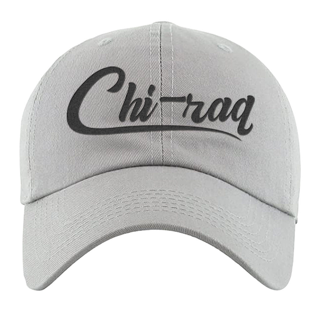 Black Canvas 4s Dad Hat | Chiraq, Light Gray