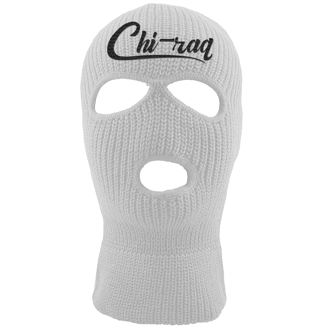 Black Canvas 4s Ski Mask | Chiraq, White