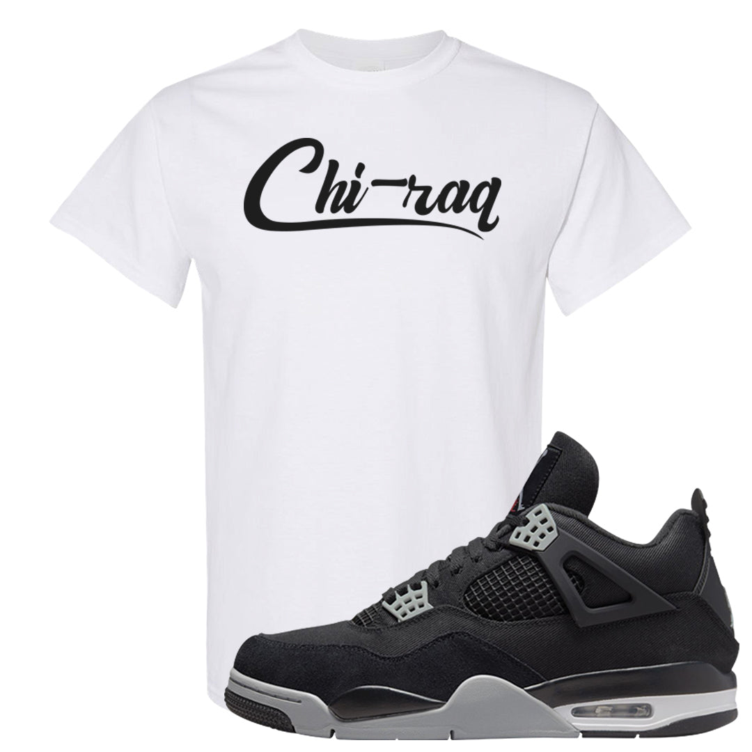 Black Canvas 4s T Shirt | Chiraq, White