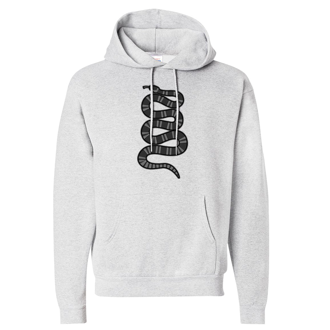 Black Canvas 4s Hoodie | Coiled Snake, Ash