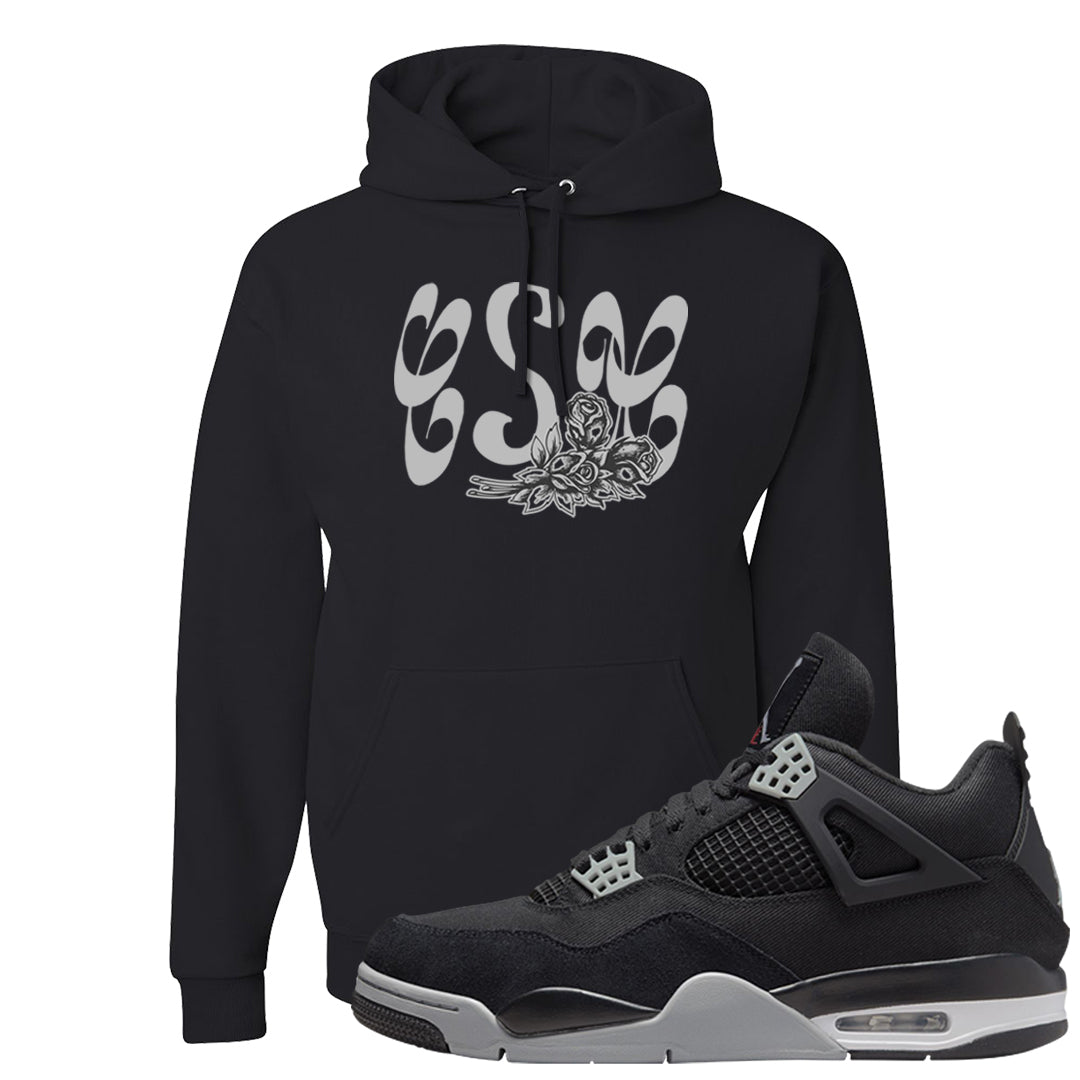 Black Canvas 4s Hoodie | Certified Sneakerhead, Black