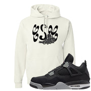 Black Canvas 4s Hoodie | Certified Sneakerhead, White