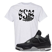 Black Canvas 4s T Shirt | Certified Sneakerhead, Ash