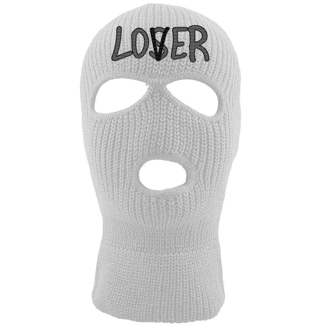 Black Canvas 4s Ski Mask | Lover, White