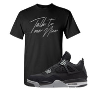 Black Canvas 4s T Shirt | Talk To Me Nice, Black