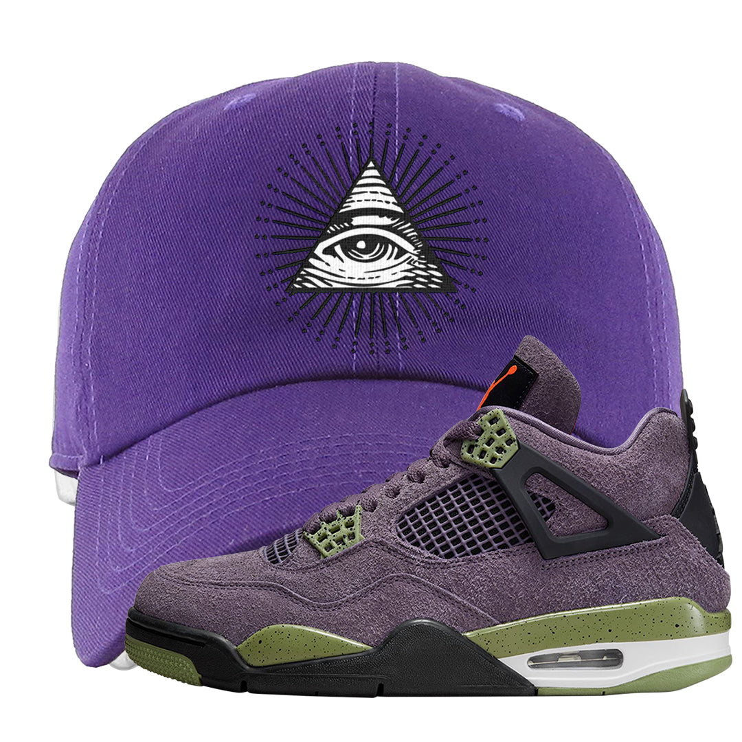 Canyon Purple 4s Dad Hat | All Seeing Eye, Purple