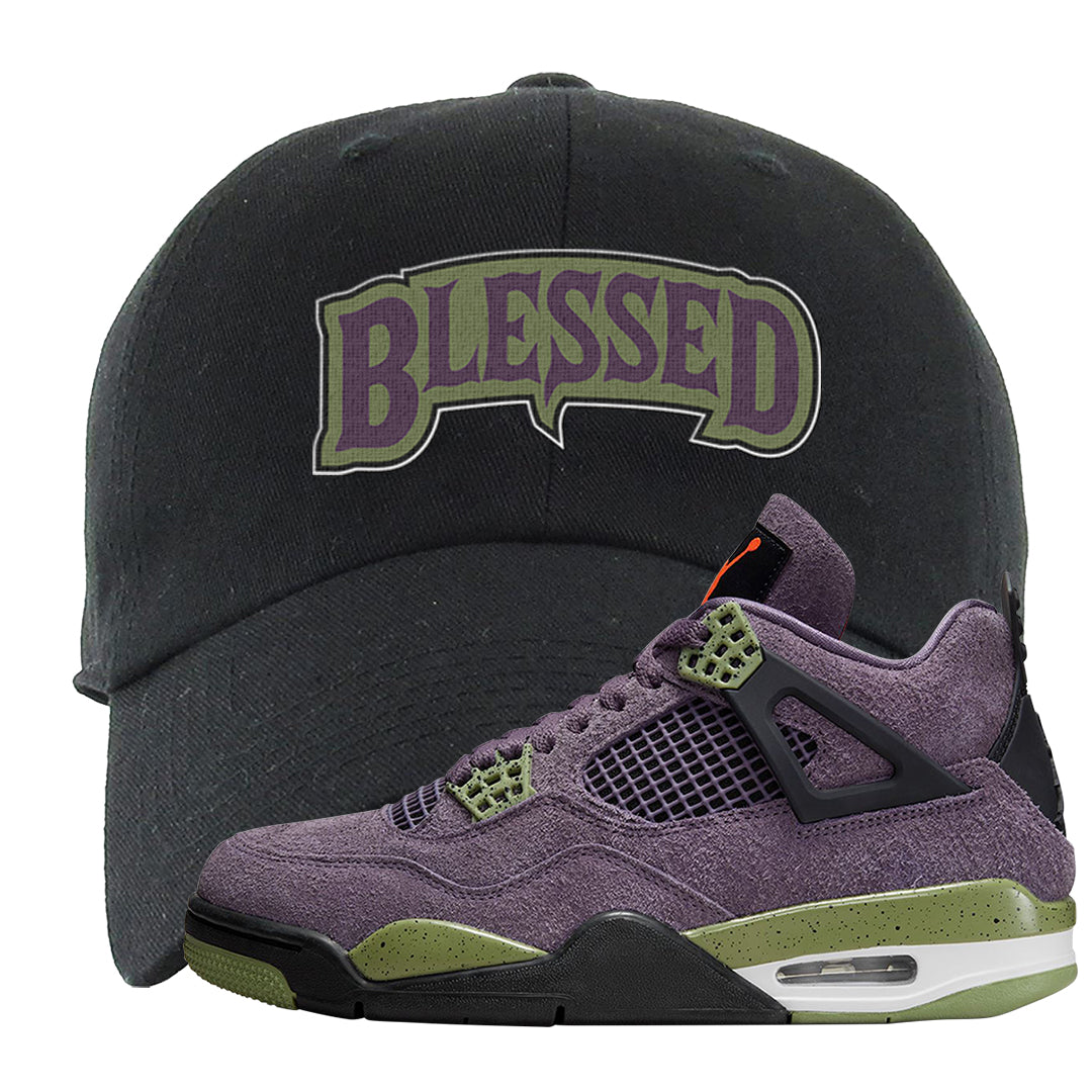Canyon Purple 4s Dad Hat | Blessed Arch, Black