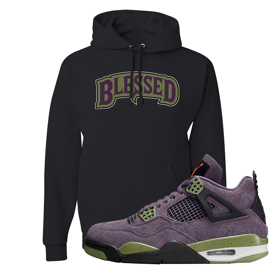 Canyon Purple 4s Hoodie | Blessed Arch, Black