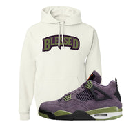 Canyon Purple 4s Hoodie | Blessed Arch, White