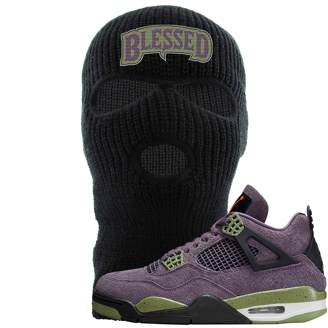 Canyon Purple 4s Ski Mask | Blessed Arch, Black