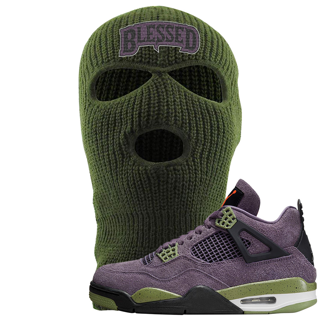 Canyon Purple 4s Ski Mask | Blessed Arch, Olive