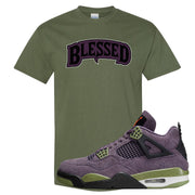 Canyon Purple 4s T Shirt | Blessed Arch, Military Green