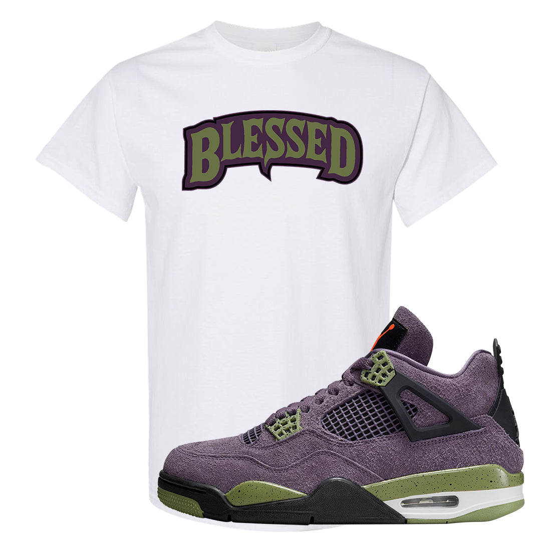 Canyon Purple 4s T Shirt | Blessed Arch, White
