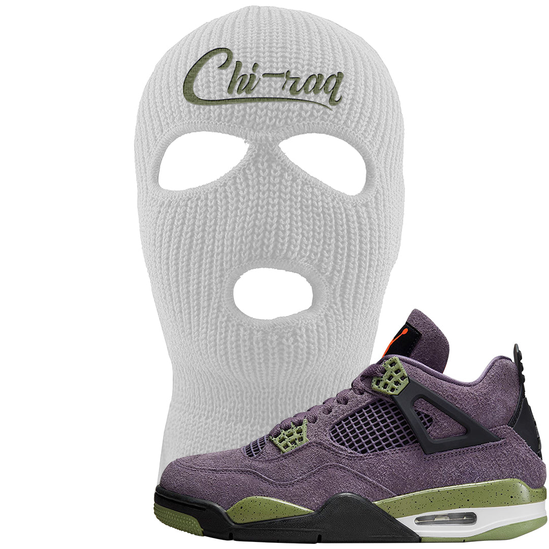 Canyon Purple 4s Ski Mask | Chiraq, White