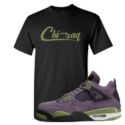 Canyon Purple 4s T Shirt | Chiraq, Black