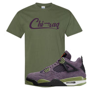 Canyon Purple 4s T Shirt | Chiraq, Military Green