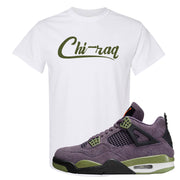 Canyon Purple 4s T Shirt | Chiraq, White