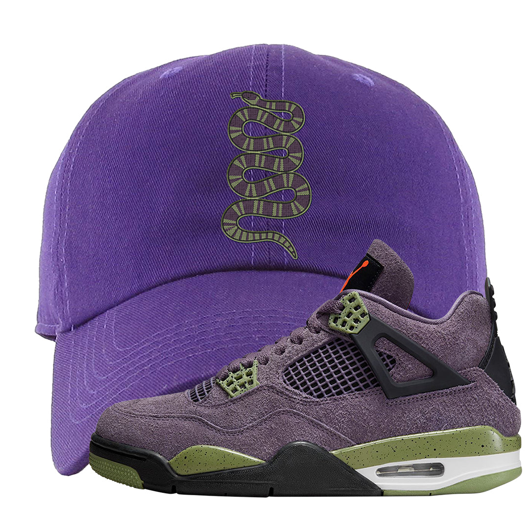 Canyon Purple 4s Dad Hat | Coiled Snake, Purple