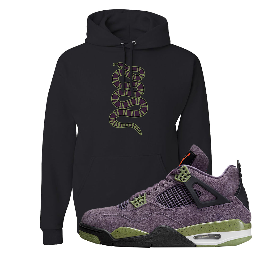 Canyon Purple 4s Hoodie | Coiled Snake, Black