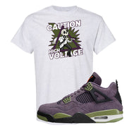 Canyon Purple 4s T Shirt | Caution High Voltage, Ash