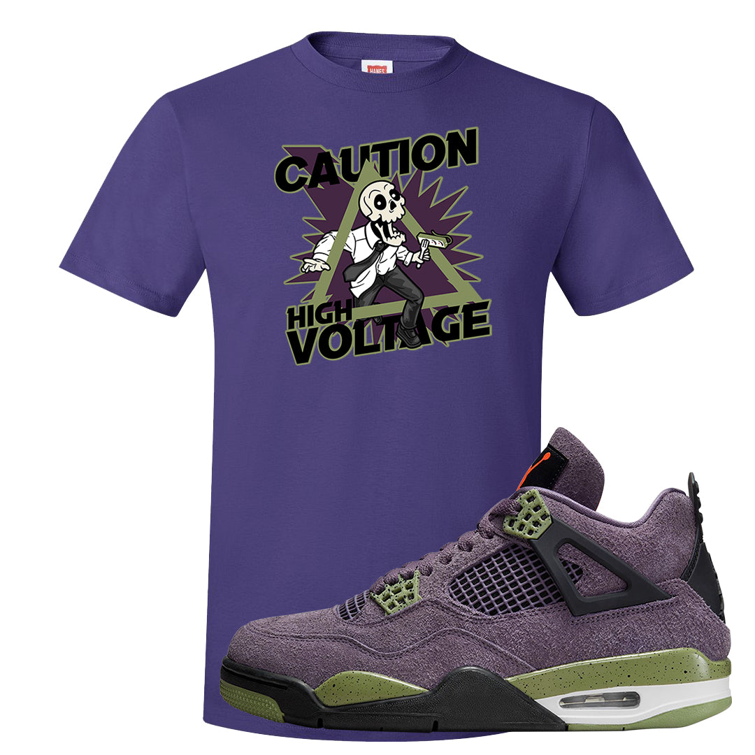 Canyon Purple 4s T Shirt | Caution High Voltage, Purple