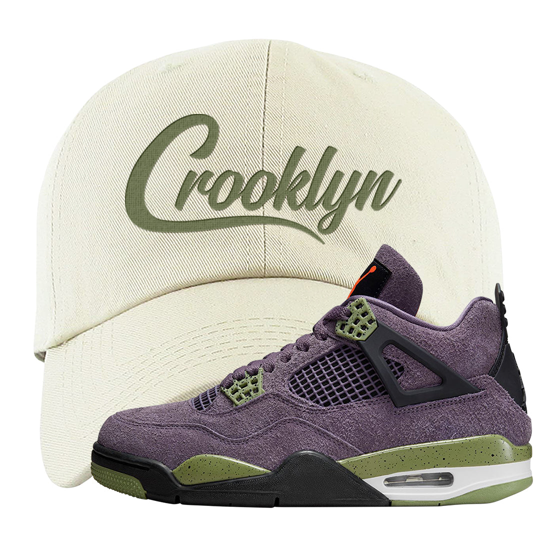 Canyon Purple 4s Dad Hat | Crooklyn, White