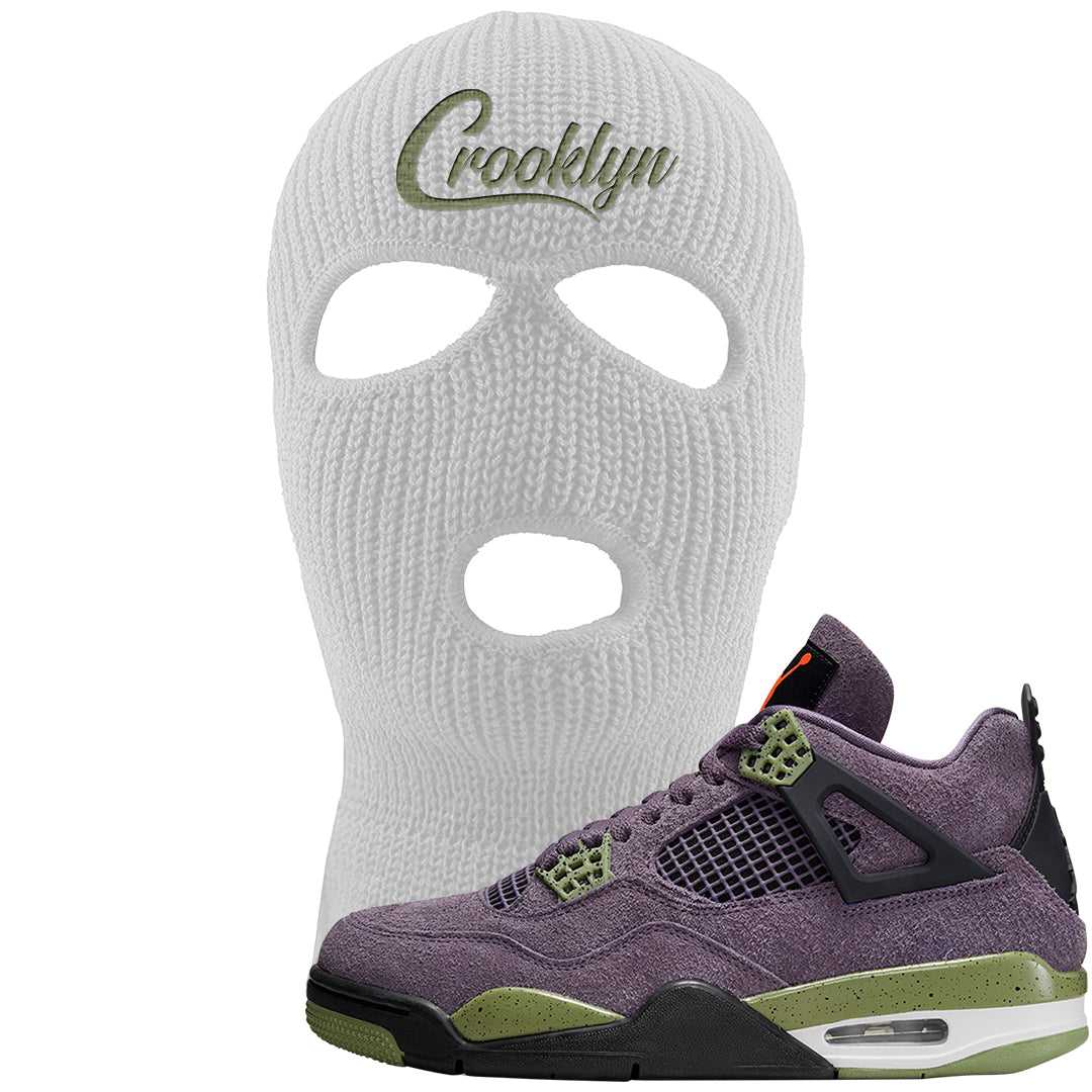 Canyon Purple 4s Ski Mask | Crooklyn, White