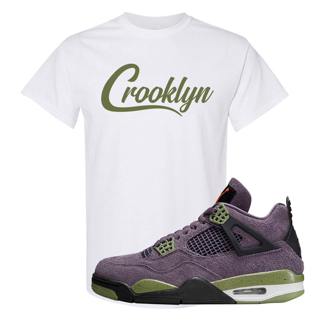 Canyon Purple 4s T Shirt | Crooklyn, White