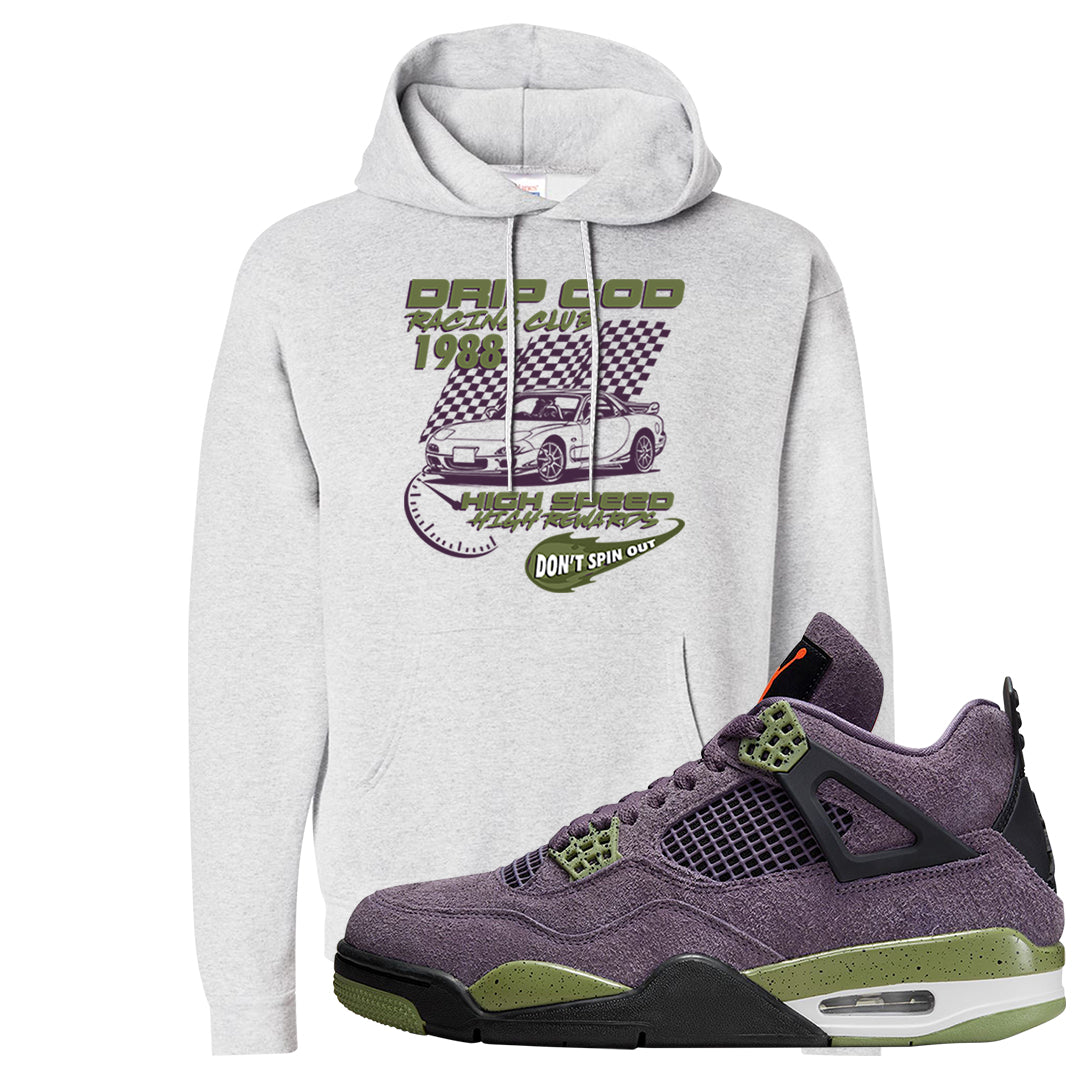 Canyon Purple 4s Hoodie | Drip God Racing Club, Ash