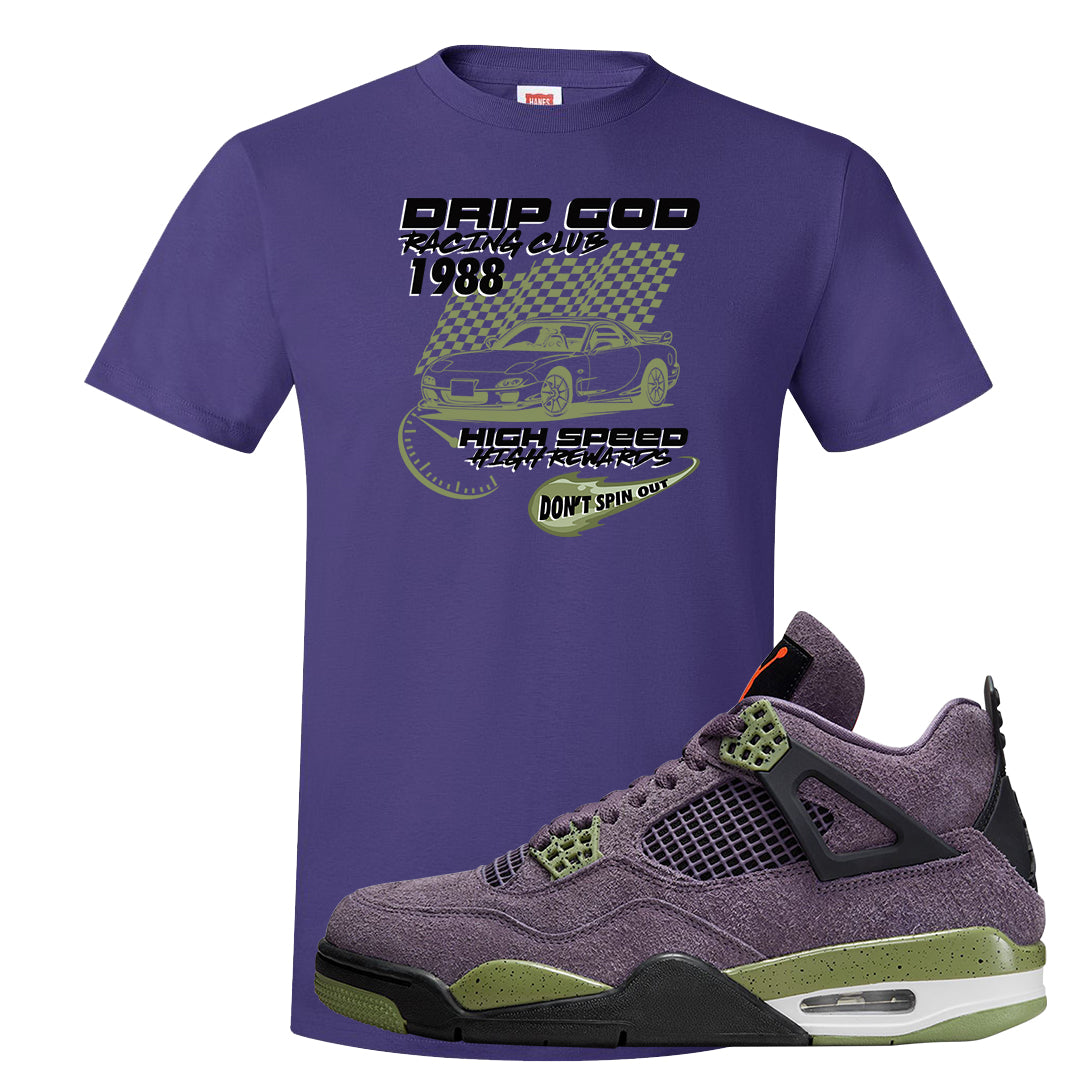 Canyon Purple 4s T Shirt | Drip God Racing Club, Purple