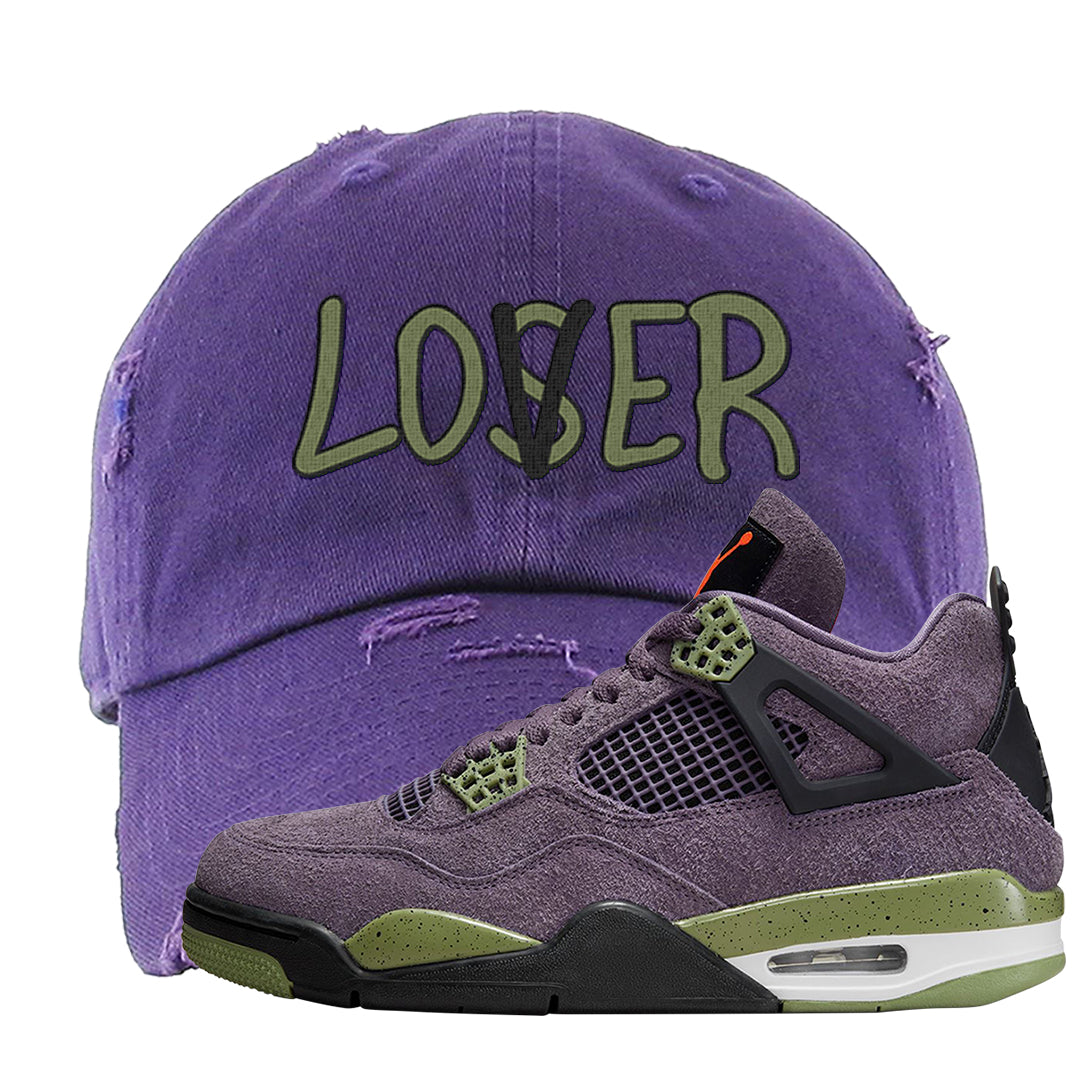 Canyon Purple 4s Distressed Dad Hat | Lover, Purple