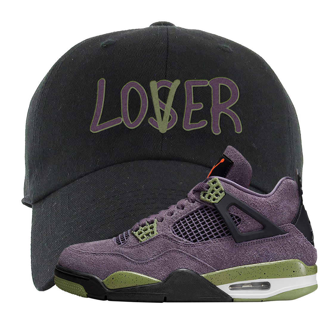 Canyon Purple 4s Dad Hat | Lover, Black