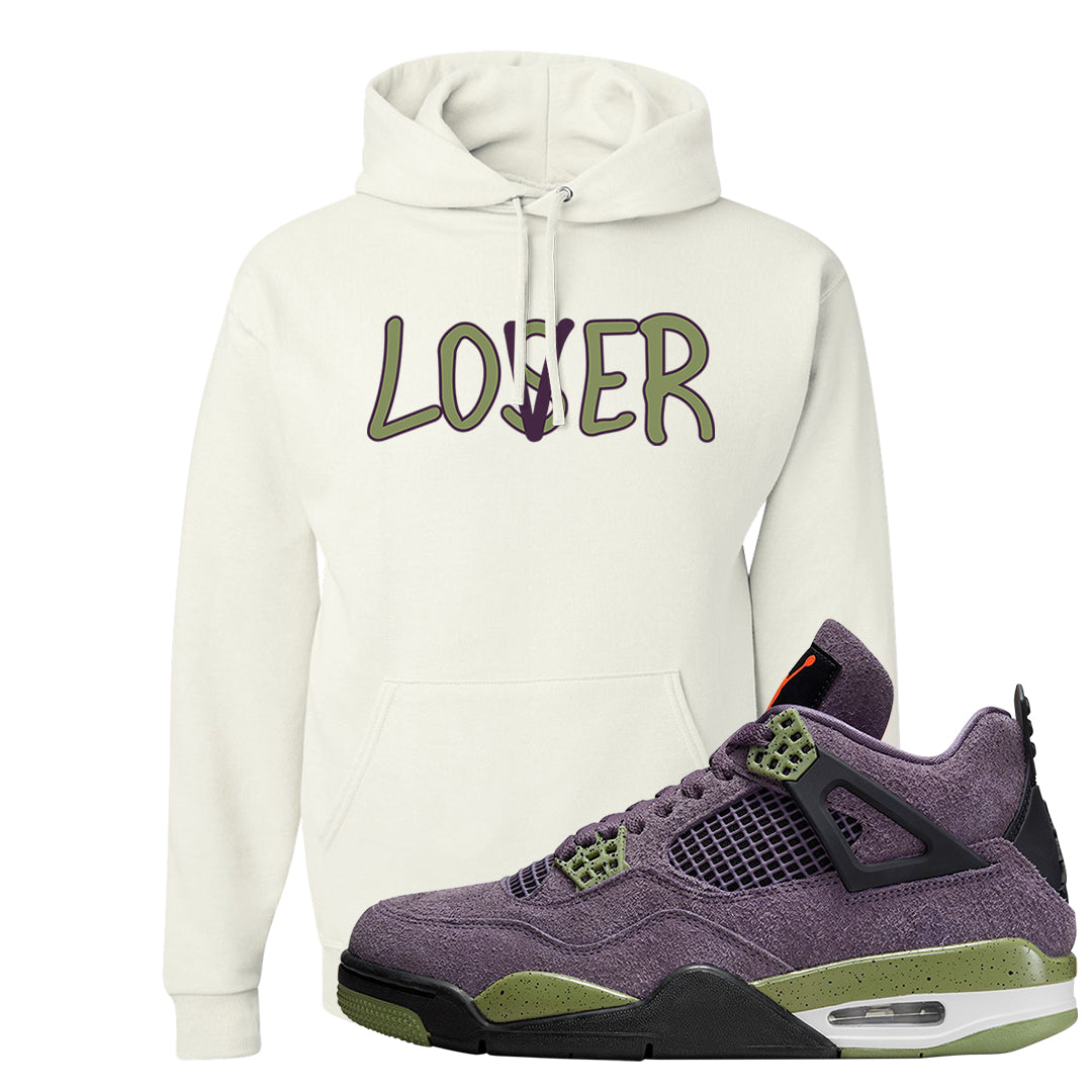 Canyon Purple 4s Hoodie | Lover, White