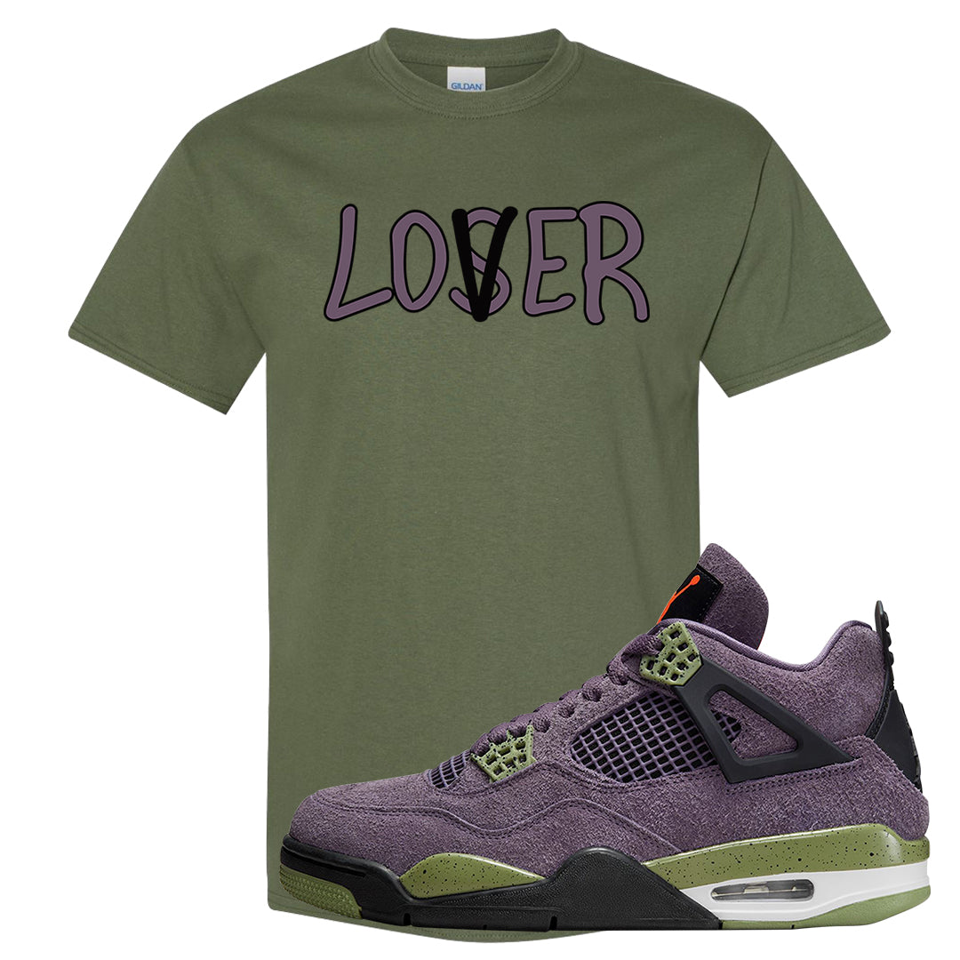 Canyon Purple 4s T Shirt | Lover, Military Green