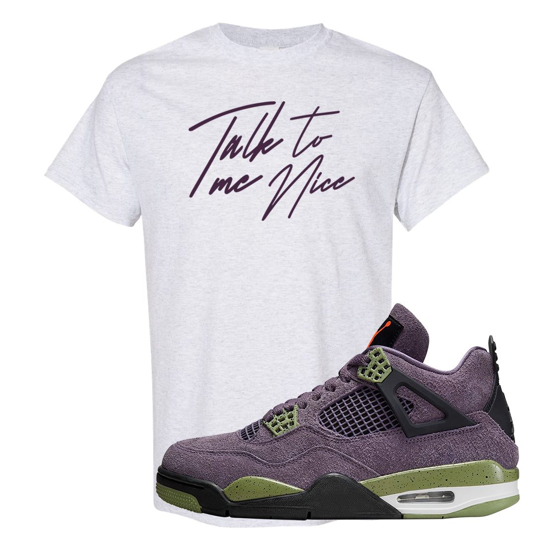 Canyon Purple 4s T Shirt | Talk To Me Nice, Ash