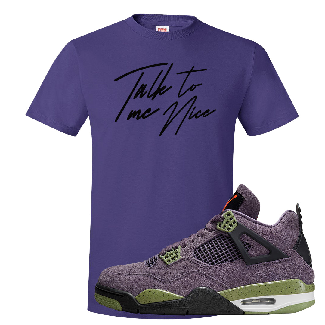 Canyon Purple 4s T Shirt | Talk To Me Nice, Purple