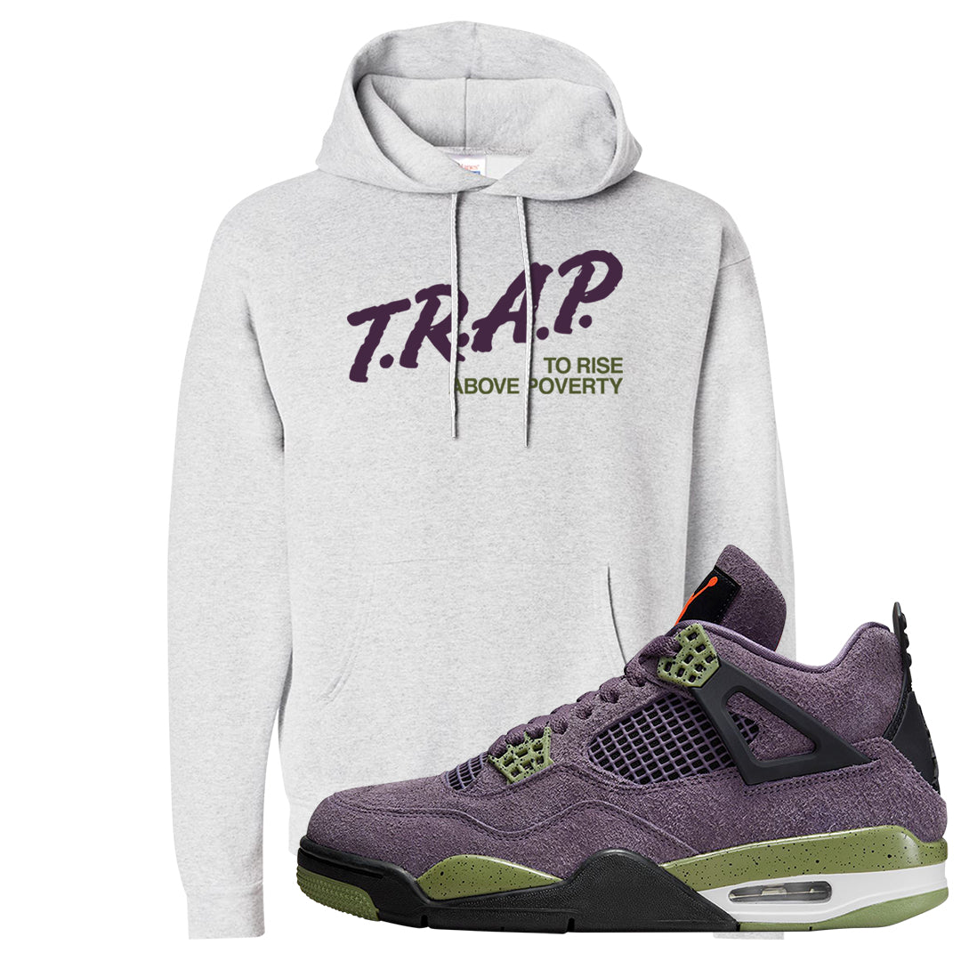 Canyon Purple 4s Hoodie | Trap To Rise Above Poverty, Ash