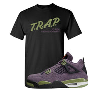 Canyon Purple 4s T Shirt | Trap To Rise Above Poverty, Black