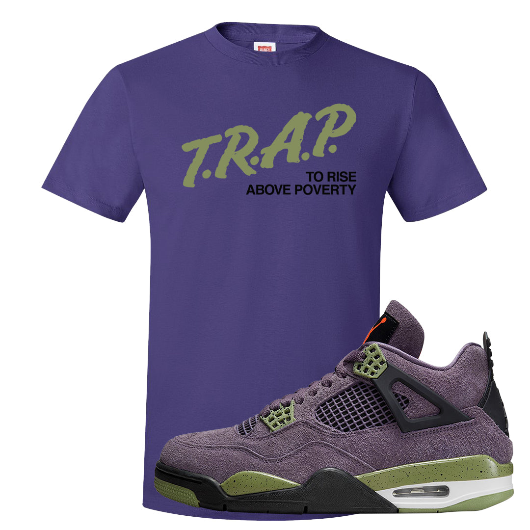 Canyon Purple 4s T Shirt | Trap To Rise Above Poverty, Purple