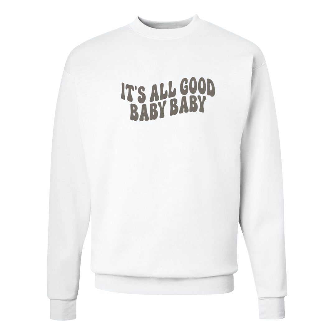 Photon Dust 4s Crewneck Sweatshirt | All Good Baby, White