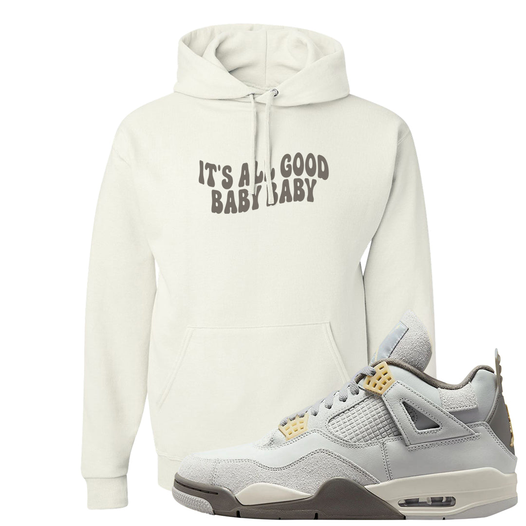 Photon Dust 4s Hoodie | All Good Baby, White