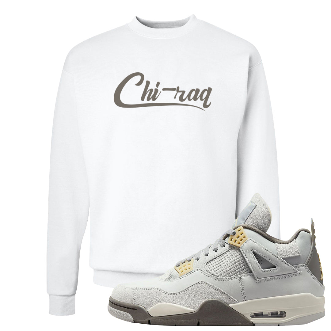 Photon Dust 4s Crewneck Sweatshirt | Chiraq, White